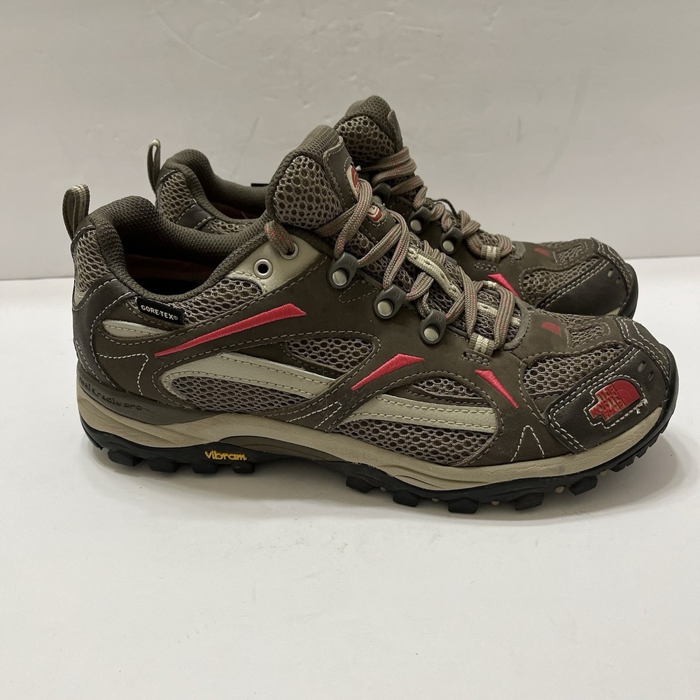 The North Face Hedgehog GTX XCR III Hiking Shoes Brown Pink Women's 8.5